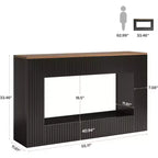 55 Mesa de Entrada, Mesa Consola Moderna con Almacenamiento de 2 Niveles, Mueble Estrecho para Sofá para Sala de Estar, Entrada, Pasillo, Negro