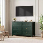 6-Drawer Modern Wooden Dresser, Large Chest of Drawers with Deep Drawers & Metal Knobs, Storage Cabinet for Bedroom, Entryway & Hallway