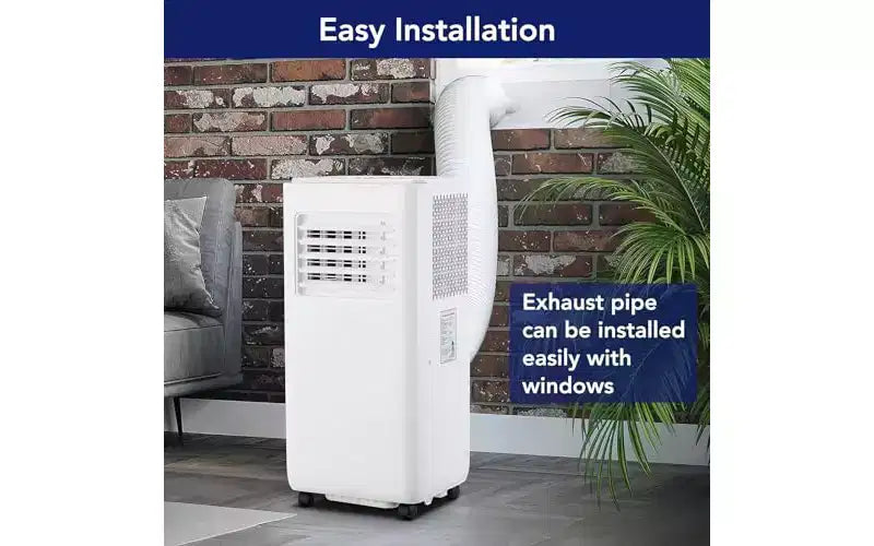 Climatiseur portable GustoWave 10 000 BTU - 3-en-1 : Refroidisseur, déshumidificateur et ventilateur - Refroidit jusqu'à 42 m², Ultra-silencieux, Économe en énergie, Télécommande