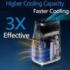 Climatiseur portable 14 000 BTU - Refroidissement, déshumidificateur et ventilateur pour 65 m² avec télécommande et oscillation automatique, garantie d'un an