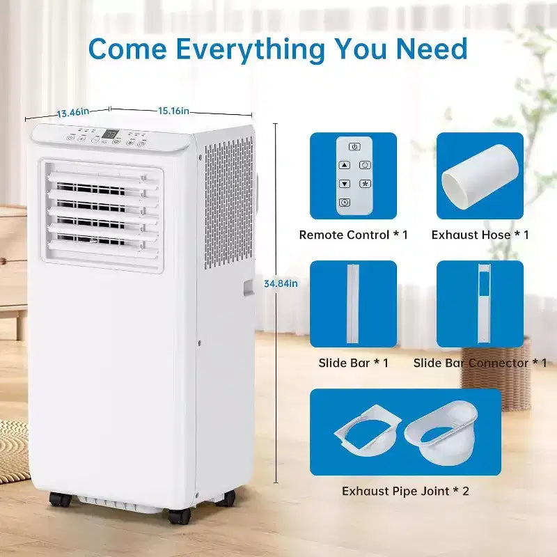 Climatiseur portable GustoWave 8000 BTU pour chambre à coucher avec refroidissement rapide