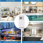Climatiseur portable 3-en-1 GustoWave 8000 BTU pour pièces jusqu'à 32,5 m² avec refroidissement rapide, déshumidificateur