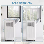 Climatiseur portable 3-en-1 GustoWave 8000 BTU pour pièces jusqu'à 32,5 m² avec refroidissement rapide, déshumidificateur