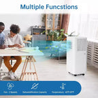 GustoWave Aire Acondicionado Portátil de 10000 BTU para Habitaciones de hasta 450 Sq. Ft. con Temporizador de 24H, Modo de Suspensión