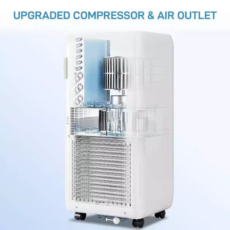 Climatiseur portable 3-en-1 GustoWave 10000 BTU refroidit jusqu'à 42 m² pour la maison, le bureau, la chambre