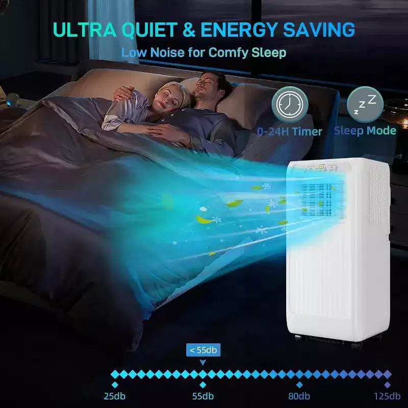 Climatiseur portable 3-en-1 GustoWave 10000 BTU refroidit jusqu'à 42 m² pour la maison, le bureau, la chambre