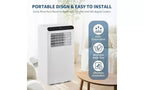 Aire acondicionado portátil GustoWave de 10000 BTU, 3 en 1, refrigeración, deshumidificador, modo sueño, control remoto, silencioso, panel negro, para dormitorio, oficina, apartamento