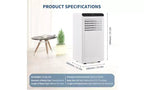 Aire acondicionado portátil GustoWave de 10000 BTU, 3 en 1, refrigeración, deshumidificador, modo sueño, control remoto, silencioso, panel negro, para dormitorio, oficina, apartamento