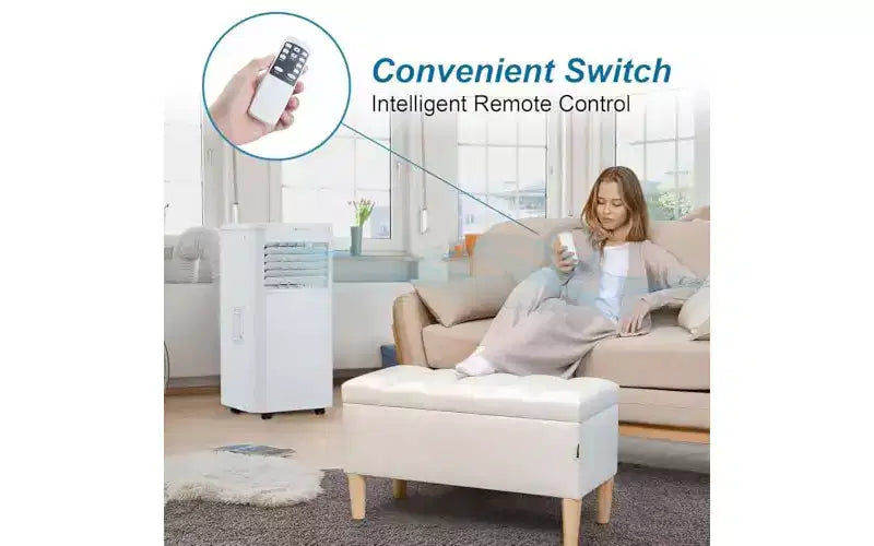 Climatiseur portable 3-en-1 8 000/10 000 BTU - Refroidit jusqu'à 42 m², fonctionnement silencieux, filtre lavable, écologique R32