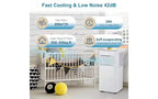 Climatiseur portable 3-en-1 8 000/10 000 BTU - Refroidit jusqu'à 42 m², fonctionnement silencieux, filtre lavable, écologique R32