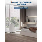 Climatiseur portable 3-en-1 de 14 000 BTU - Refroidit jusqu'à 65 m², Minuteur 24h, Télécommande pour chambre et bureau