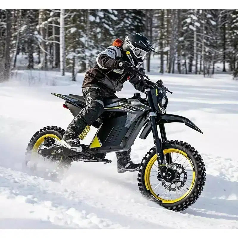 ECOLEAP Bicicleta de cross eléctrica con pico de 3500 W para adolescentes y adultos, E-Bike todoterreno de 37 MPH, batería de 48 V 21 Ah, hasta 55 millas de autonomía, 400 LBS, 13+