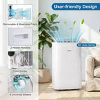 Climatiseur portable inverseur Costway 15000 BTU avec ventilateur, déshumidificateur et oscillation automatique