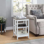 HomeStock Rectangle Wood Table Top End Table 1 -piece