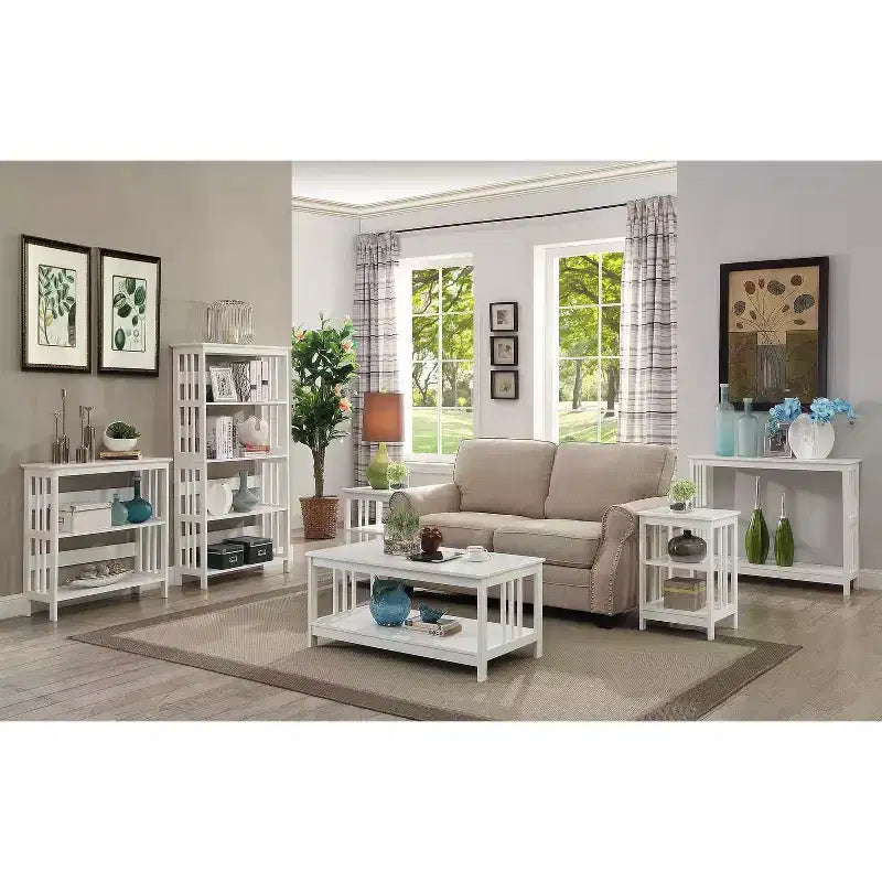 HomeStock Rectangle Wood Table Top End Table 1 -piece
