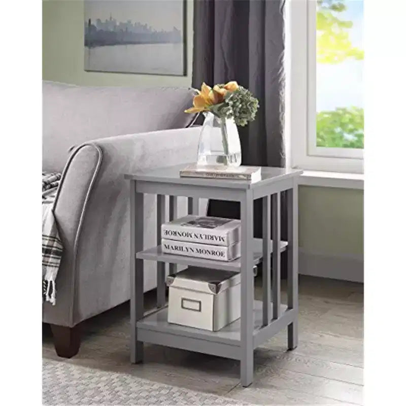 HomeStock Table d'appoint rectangulaire en bois 1 pièce