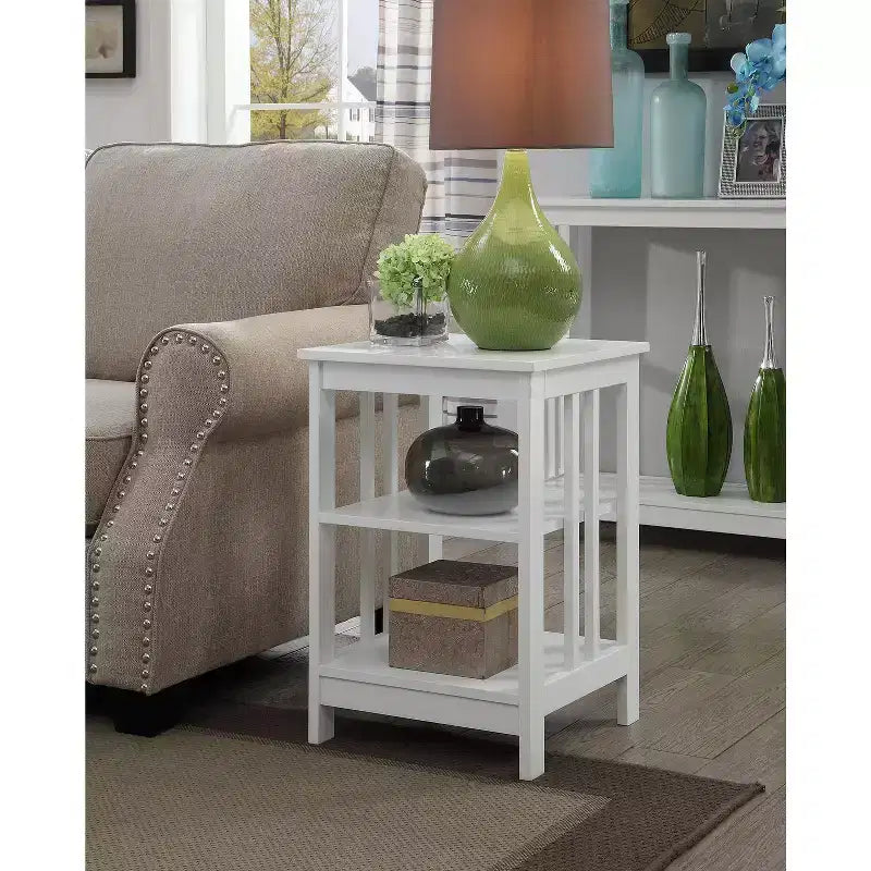 HomeStock Table d'appoint rectangulaire en bois 1 pièce