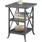 HomeStock Rectangle Metal Table Top End Table 1 -piece