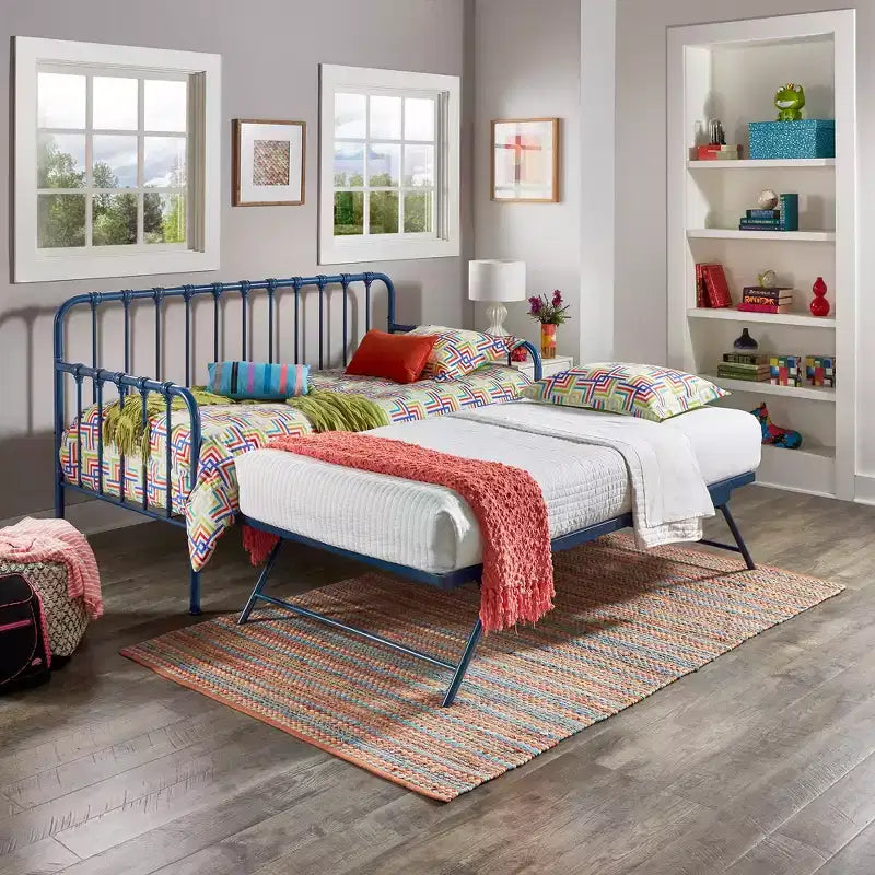 Yorkshire Daybed with Lift-Up Trundle - Navy Blue - iNSPIRE Q
