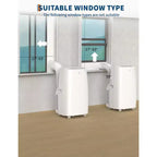 Aire Acondicionado Portátil Acekool de 14,000 BTU, Unidad de CA 3 en 1, Enfría hasta 70 m², Control Remoto, Temporizador, Blanco