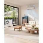Climatiseur bibloc Acekool 9 000 BTU avec pompe à chaleur, inverseur sans conduit 19 SEER2 CA 115 V, montage mural, kit d'installation, blanc