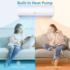 Climatiseur et Chauffage Mini Split Acekool 11500 BTU, Climatiseur Inverseur Sans Conduit Wi-Fi 230V, Refroidit Chauffe 70 m², Blanc