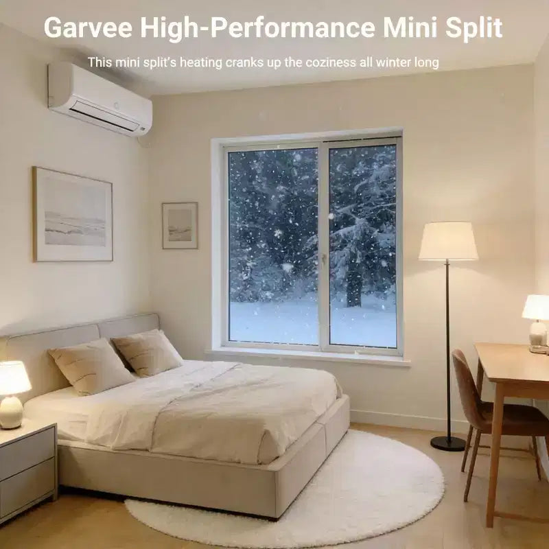 Climatiseur et Chauffage Mini Split Acekool 11500 BTU, Climatiseur Inverseur Sans Conduit Wi-Fi 230V, Refroidit Chauffe 70 m², Blanc