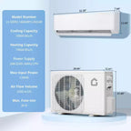 Acekool 18000 BTU 19 SEER2 Mini Split AC Bomba de Calor Inverter 230V, R32, Blanco, Con Kits de Instalación
