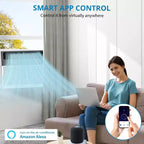 Climatiseur de fenêtre Acekool 8 000 BTU, unité de climatisation silencieuse en forme de U avec déshumidificateur et ventilateur, refroidit jusqu'à 34,4 m², télécommande, installation facile