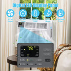Climatiseur de fenêtre Acekool 12 000 BTU, unité de climatisation intelligente Wi-Fi avec télécommande, ventilateur déshumidificateur de refroidissement 3-en-1, 4 vitesses de ventilation