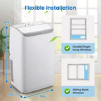 Acondicionador de Aire Portátil 3 en 1 GustoWave de 12000 BTU con Enfriamiento, Varias Velocidades, Modo Suspensión, Oscilación Automática, Control Remoto