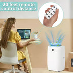 Aire Acondicionado Portátil GustoWave de 12000 BTU con Funciones de Enfriamiento, Deshumidificación y Ventilador para Habitaciones Medianas