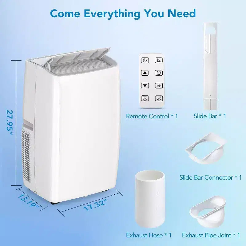 Climatiseur portable GustoWave, unité de climatisation de 14 000 BTU pour la maison et le bureau, pièces jusqu'à 70 m².