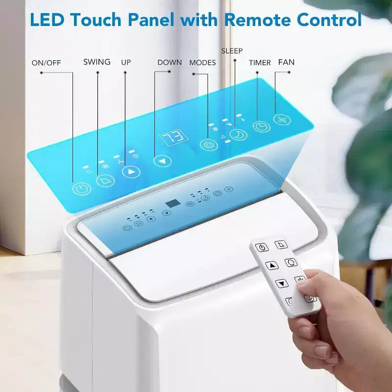 Climatiseur portable GustoWave, unité de climatisation de 14 000 BTU pour la maison et le bureau, pièces jusqu'à 70 m².