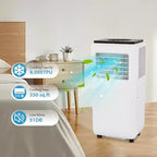 Climatiseur portable GustoWave 8000 BTU, unité de climatisation économe en énergie avec télécommande, minuterie 24h, pour pièces jusqu'à 32,5 m².
