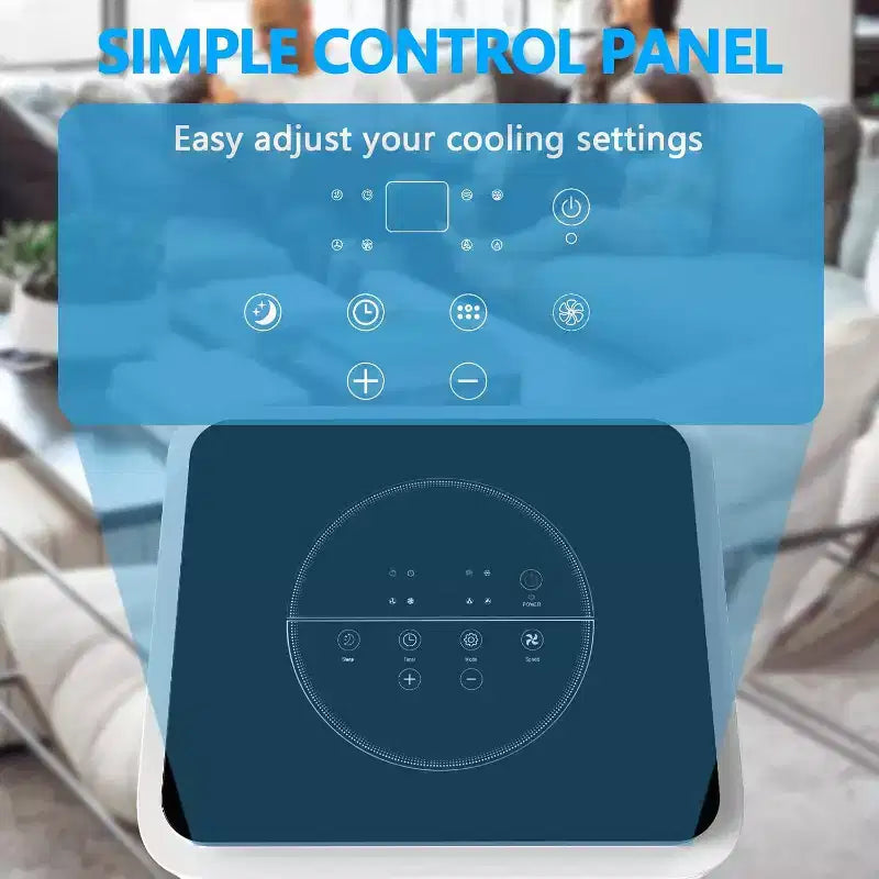 Climatiseur portable GustoWave 8000 BTU, unité de climatisation économe en énergie avec télécommande, minuterie 24h, pour pièces jusqu'à 32,5 m².