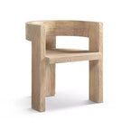 Jennifer Taylor Home Soren Solid Reclaimed Elm Sculptural Accent Curved Dining Chair