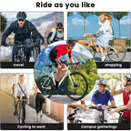 NAYSAYE Bicicleta de Carretera 700C, 16 velocidades, cuadro ligero de aluminio con doble freno de disco para hombre y mujer, 68*18*37.5