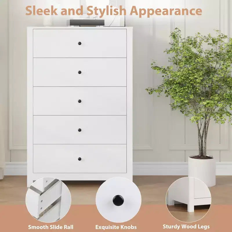 Commode - Commode de Rangement Moderne en Bois avec Tiroirs Profonds