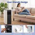 Costway Climatiseur portable 3 en 1 avec mode ventilateur et déshumidificateur, mode veille, minuterie 24h