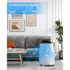 Climatiseur portable Garvee 14000 BTU, rafraîchissement de pièces de 65 m², mode veille, 3 vitesses de ventilation, télécommande pour maison et bureau