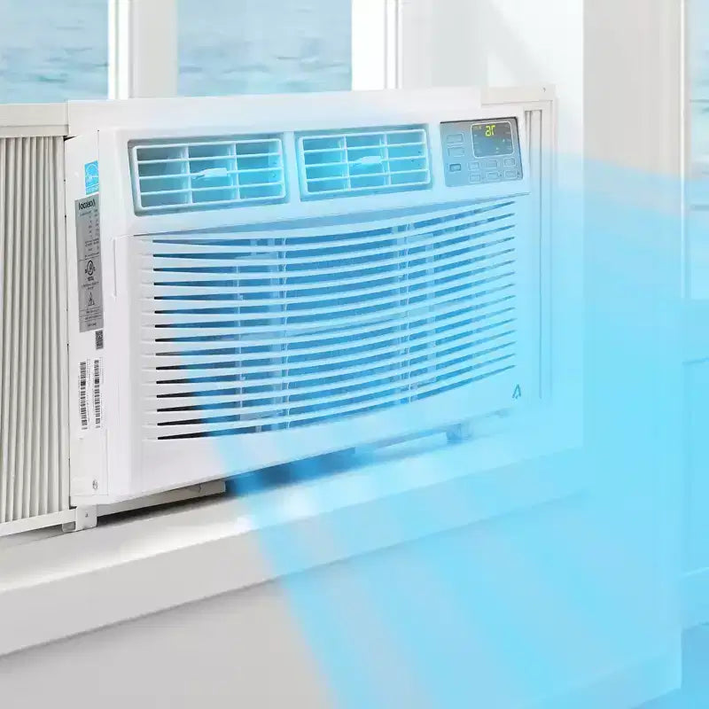 Climatiseur de fenêtre Garvee 10000 BTU avec télécommande, rafraîchit 32,5 m², 3 vitesses silencieuses, affichage LED, installation facile pour chambre, bureau
