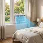 Climatiseur de fenêtre Garvee 10000 BTU avec télécommande, rafraîchit 32,5 m², 3 vitesses silencieuses, affichage LED, installation facile pour chambre, bureau