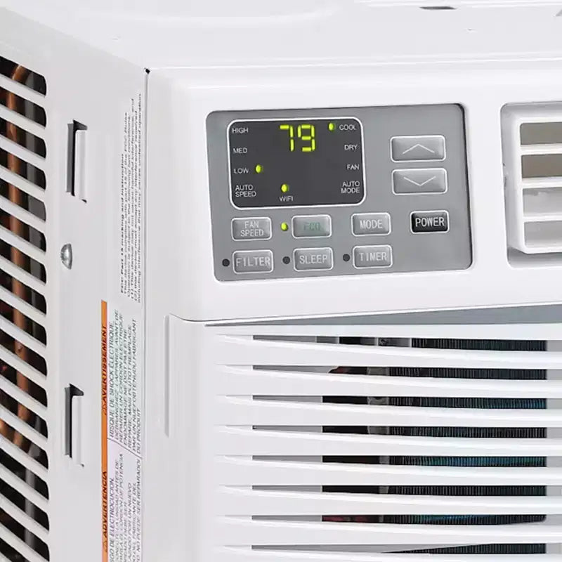 Climatiseur de fenêtre Garvee 10000 BTU avec télécommande, rafraîchit 32,5 m², 3 vitesses silencieuses, affichage LED, installation facile pour chambre, bureau