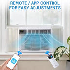 Climatiseur de fenêtre Garvee 12000 BTU avec télécommande, refroidit 32,5 m², 3 vitesses, écran LED silencieux pour chambre, bureau