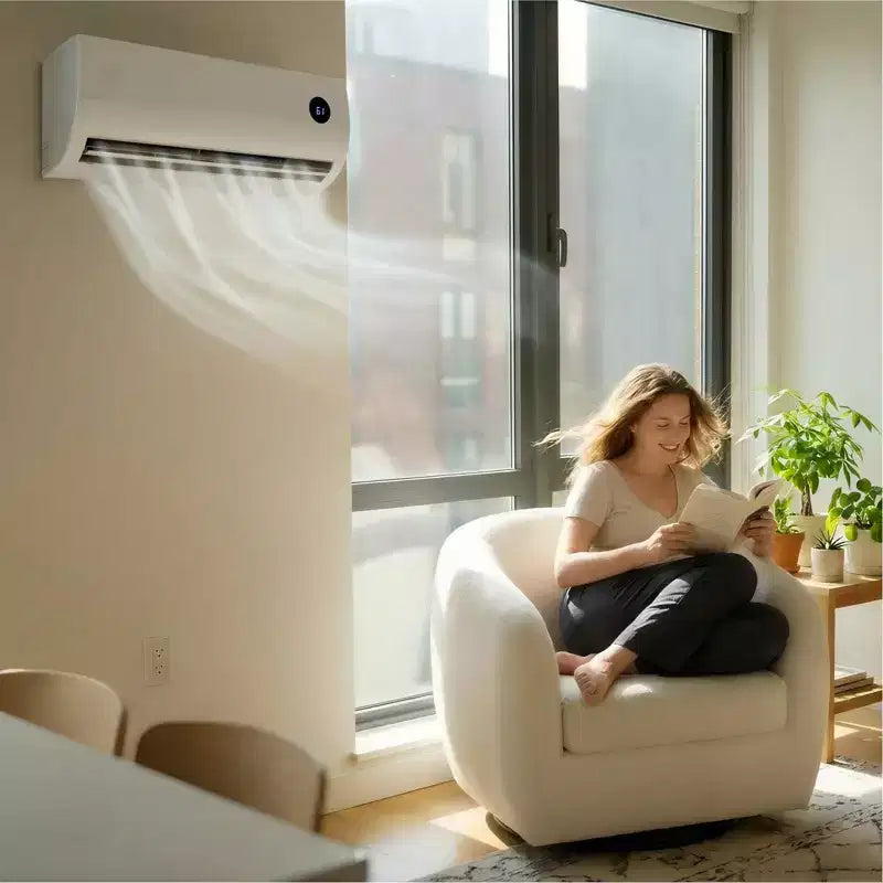 Climatiseur et Chauffage Mini Split Sans Conduit 9 000 BTU 19 SEER2 avec Onduleur, 115V, 42 m²