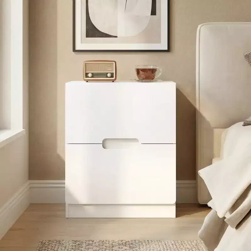 Handless Nightstand with 2 Drawers