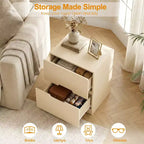 Handless Nightstand with 2 Drawers
