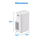 Climatiseur portable intelligent Midea 10 000 BTU DOE avec inverseur, pour des pièces jusqu'à 42 m², blanc