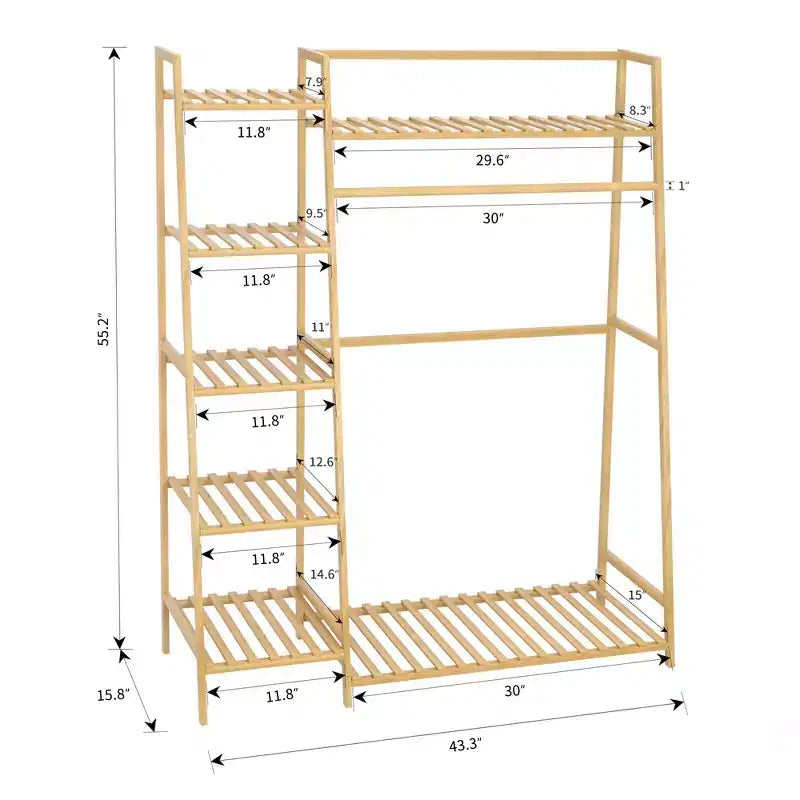 Portant à vêtements, cintre autoportant, étagères de rangement multiniveaux, porte-vêtements pour couloir, salon, chambre à coucher